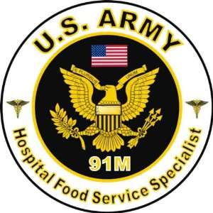 United States Army MOS 91M Hospital Food Service Specialist Decal 