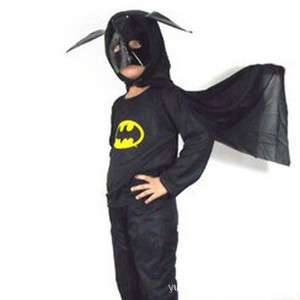 New Cosplay Kids Batman Hero Outfit Fancy Costume Present 2 7Y #P19 