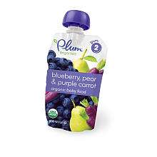 Plum Organics Second Blends Baby Food   Blueberry, Pear & Purple 
