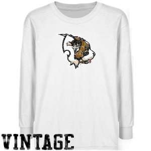  Siena Saints Youth White Distressed Logo Vintage T shirt 