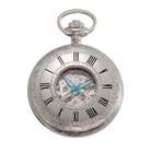   Silver Tone Mechanical Pocket Watch with Desktop Stand GWC14036S ST