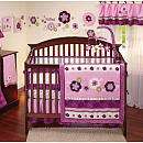 NoJo Pretty in Purple 9 Piece Crib Bedding Set   Crown Craft   Babies 