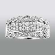   Love 3/8 Cttw. Round Cut Diamonds Anniversary Band Sterling Silver