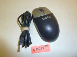 Dell Optical USB Mouse Silver Black with Scroll Wheel P/N C8639  