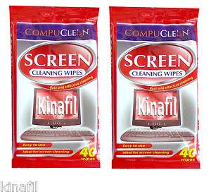 80 X Large Screen Wipes Computer LCD TV Laptop Clean  