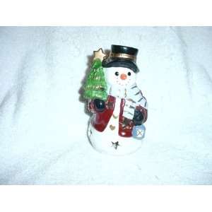  Snowman with Tree Candle Holder 