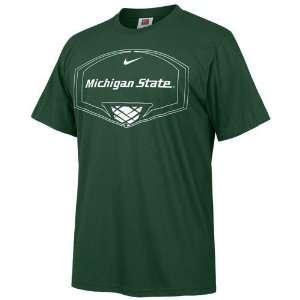   State Spartans Green Basketball Backboard T shirt