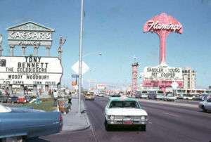 Las Vegas Nevada Strip 1970 Flamingo Caesars casino  