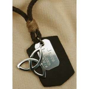  Leather Trinity Necklace Jewelry