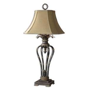 Uttermost 37.8 Inch Panya Table Lamp In Aged Black w/ Gold Accent 