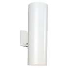 Sea Gull Lighting 8341 15 Two Light Outdoor Wall Cylinder in White 