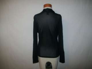 express blouse zip up black long sleeve size XLarge  