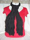 RUE 21 Solid Layered Black Scarf 100% Polyester Super Cute 