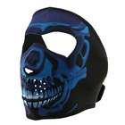 e4Hats Neoprene Full Face Mask   Blue Chrome Skull