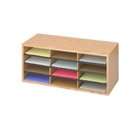 Safco Model Wood/Corrugated Literature Organizer with 12 Compartments 