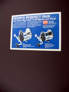 1985 print Ad Penn Reels 210 & Mag Tuned 10 Reel fish  