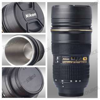  Nikkor 24 70mm Lens f/2.8G ED Stainless Thermos Coffee Mug Cup DC93
