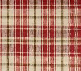 POTTERY BARN Lismore Plaid Cotton MAT 5x8 Red RUG NEW  