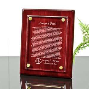 Personalized Lawyers Oath Piano Finished Plaque