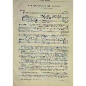    Republiques Marion Music Score Tiersot French 1891