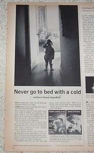 1963 ad Vicks VapoRub medicine Sick Girl PRINT AD  