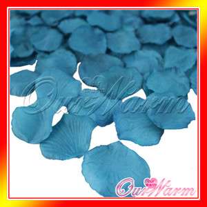   Blue Silk Rose Petals Flower Used Directly Wedding Party Decor Colors