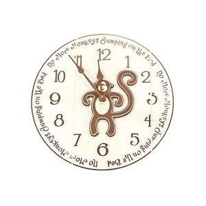  No More Monkeys Jumping On The Bed Wall Clock by Twelve 