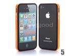 6x TPU Bumper Frame Silicone Skin Case With Side Button For iPhone 4 