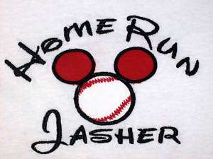 Personalized Baseball Mickey Mouse Birthday T Shirt  