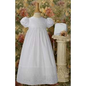  girls christening gown with lace border