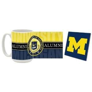 Michigan Mug & Coaster Gift Box Combo Michigan Wolverines Beverage 