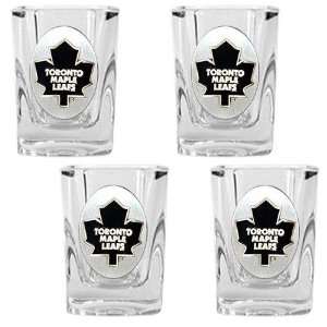  Toronto Maple Leafs NHL 4pc Square Shot Glass Set Kitchen 