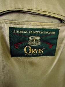 mens plaid ORVIS silk wool jacket blazer sport coat fleck 2btn sz XL 