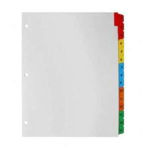  Index Dividers W/Table Of Contents Page, Punched, 15 Tab 