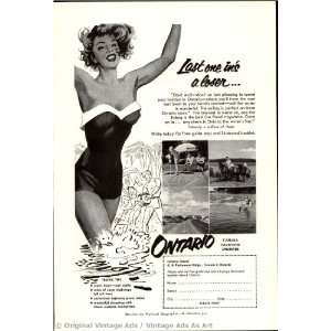    1953 Ontario Last one ins a loser Vintage Ad