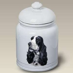 English Cocker Dog   Linda Picken Treat Jar