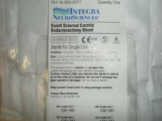 INTEGRA NEUROSCIENCES NL850 5077 SUNDT EXTERNAL CAROTID ENDARTERECTOMY 