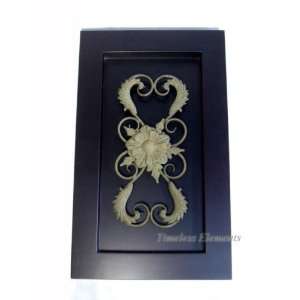  Wrought Iron Wall Decor, Hanging Frame Scroll Plaque 