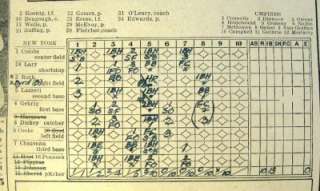 1920s 1930s New York Yankees Baseball Score Card Lot Babe Ruth Lou 