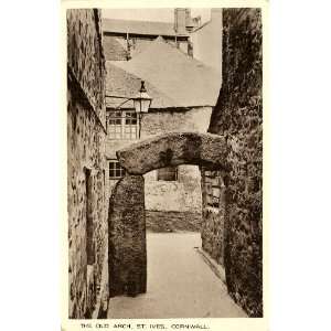  1920s Vintage Postcard The Old Arch St. Ives Cornwall 