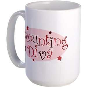  Accounting Diva red Office Large Mug by  Kitchen 