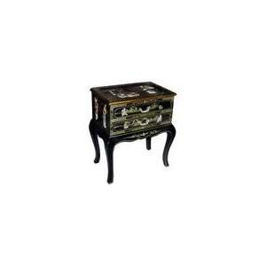  Oriental Furniture Lacquered High Legs 2 Drawers Chest 
