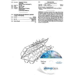   NEW Patent CD for LOCKING MECHANISM FOR EGG CARTONS 