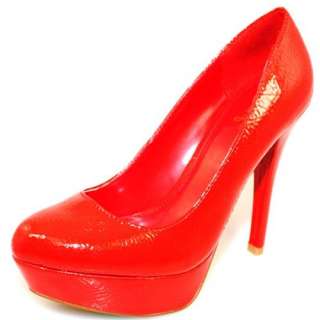   Toe Slip On Patent Leather Women High Heel Pump Shoes Red 9  
