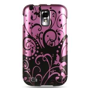 Purple crystal case with black swirl design for the Samsung Hercules 
