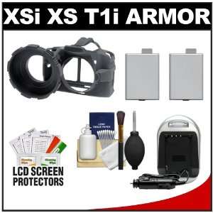 MADE Rubberized Camera Armor Case (Black) for Canon Rebel XSi/ XS/ T1i 