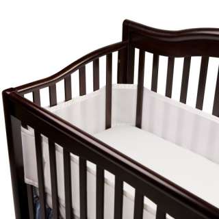 Breathable Baby Universal Crib Bumper   Fits All Cribs   White  