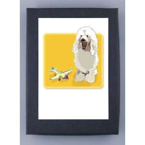  Paper Russells Poodle with an airplane Boxed Note Cards 