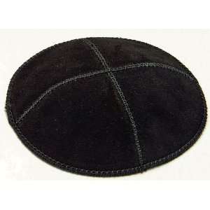  Black Leather Kippah 