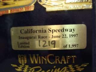 Inaugural California Speedway Pin Set Limted Edition  